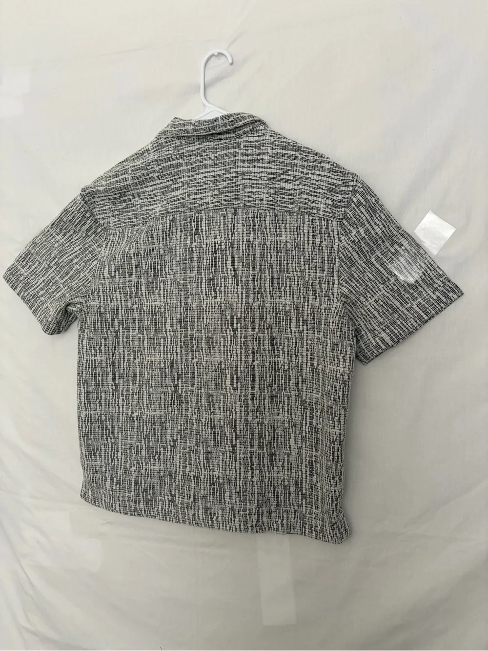 Denim & Flower Mens Large Camp Shirt Short Sleeve Textured Knit Relaxed(A917)